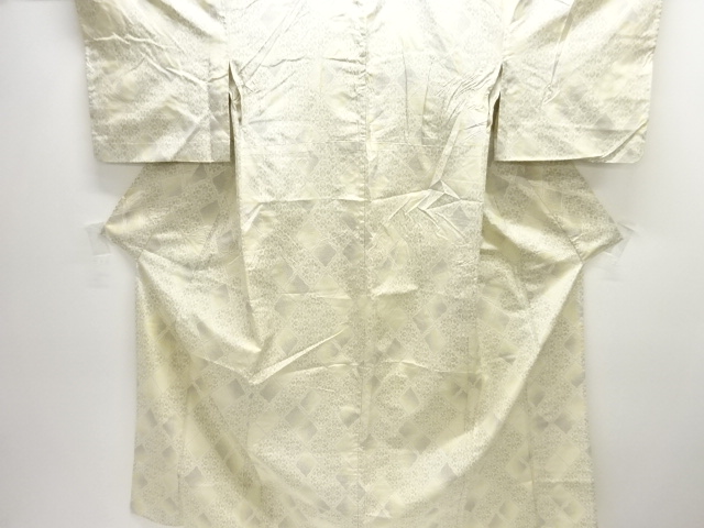 JAPANESE KIMONO / ANTIQUE HITOE KIMONO / SILK / TOKAMACHI TSUMUGI / WOVEN FLOWER